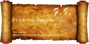 Fridrich Imelda névjegykártya